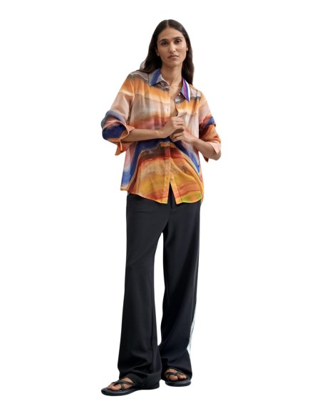 Desigual Blouse Femme Orange Imprimée – Touche de Couleur