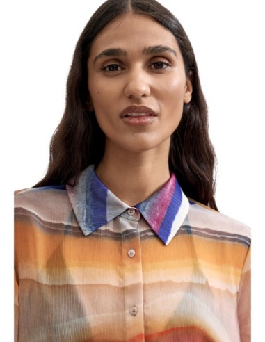 Desigual Blouse Femme Orange Imprimée – Touche de Couleur