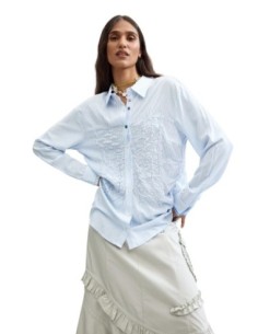 Desigual Chemise Femme Bleu Azur – Style Coloré