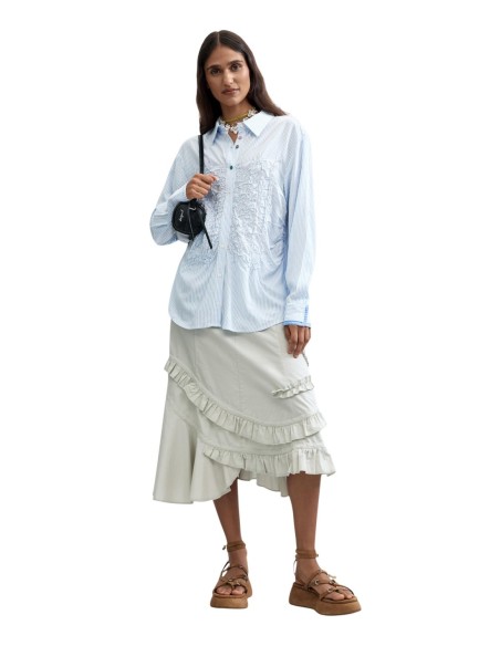 Desigual Chemise Femme Bleu Azur – Style Coloré