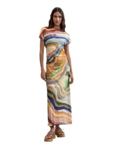 Desigual Robe Femme Multicolore – Look Artistique