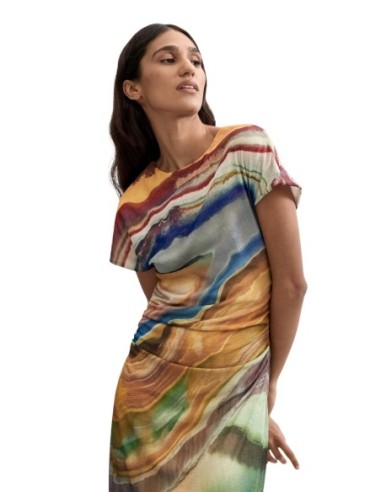Desigual Robe Femme Multicolore – Look Artistique