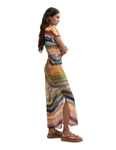 Desigual Robe Femme Multicolore – Look Artistique