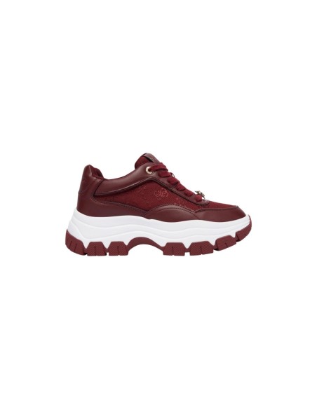 Guess Baskets Femme Bordeaux Plateforme – Style Urbain