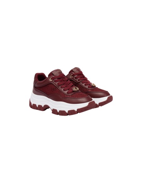 Guess Baskets Femme Bordeaux Plateforme – Style Urbain