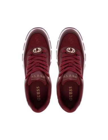 Guess Baskets Femme Bordeaux Plateforme – Style Urbain