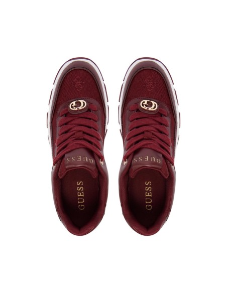 Guess Baskets Femme Bordeaux Plateforme – Style Urbain