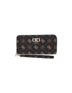 Guess Portefeuille Femme Marron Logo – Format Medium