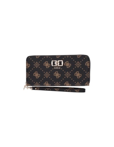 Guess Portefeuille Femme Marron Logo – Format Medium
