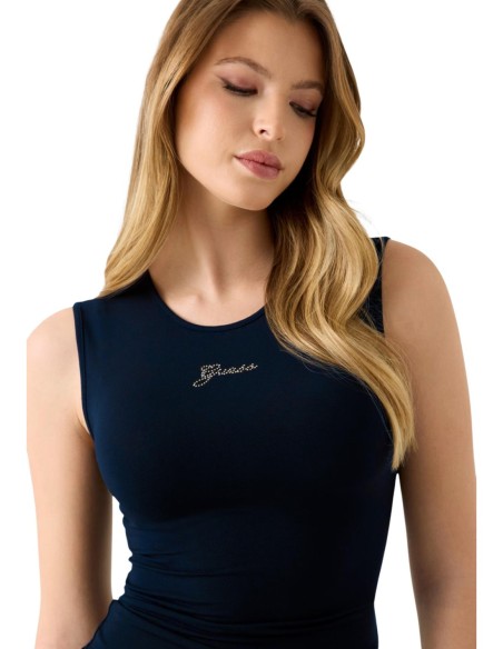 Guess Top Femme Gris Modal – Confort & Style