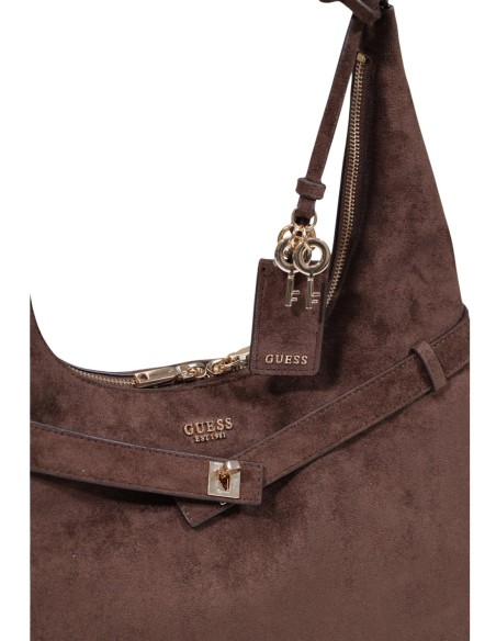 Guess Grand Sac Femme Marron Logo – Format Spacieux