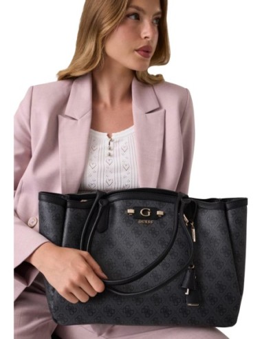 Guess Sac Femme Gris Logo Tissu – Grand Format Moderne
