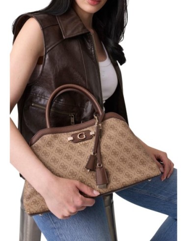 Guess Sac Femme Blanc Logo Tissu – Format Généreux