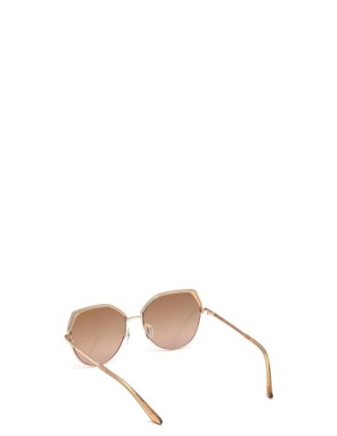 Guess Lunettes Femme Beige Géométriques – Chic & Original