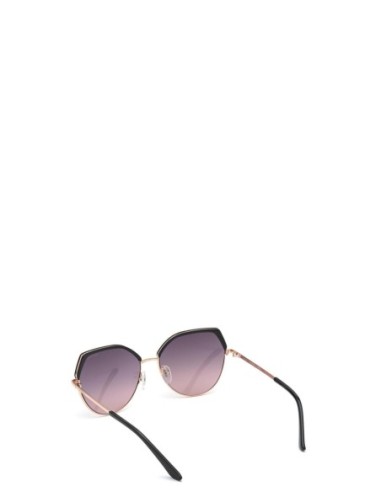 Guess Lunettes Femme Noires Géométriques – Métal & UV
