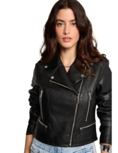 Morgan De Toi Veste Femme Noire Simili Cuir – Rock & Chic