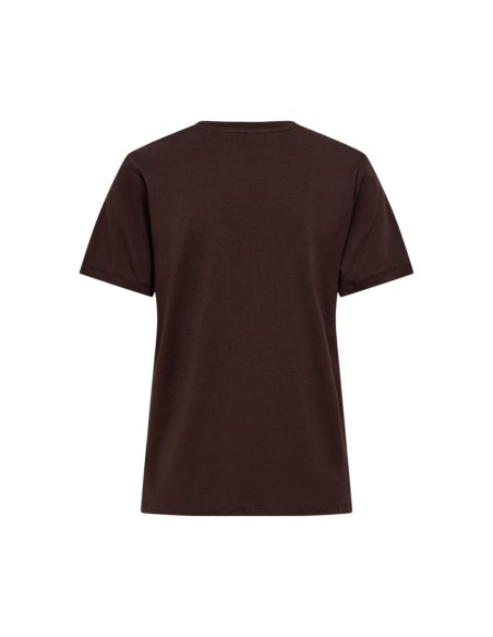 Only T-Shirt Femme Marron Imprimé – Style Casual