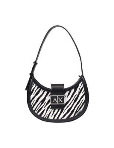 Sac bandoulière noir femme Armani Exchange imprimé