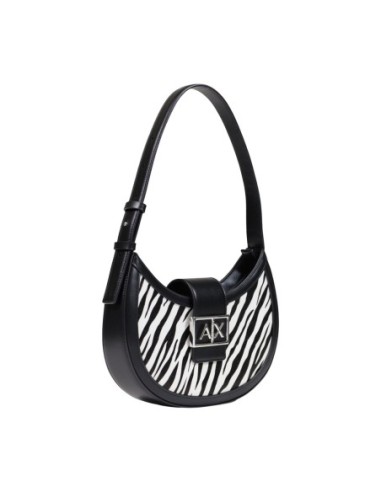 Sac bandoulière noir femme Armani Exchange imprimé