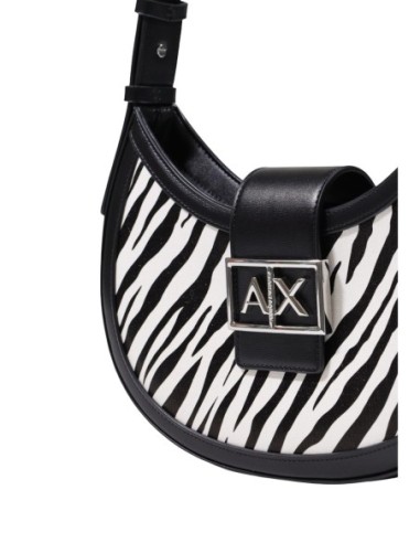 Sac bandoulière noir femme Armani Exchange imprimé
