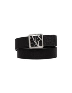 Ceinture satinée Armani Exchange noir femme – Sobriété chic