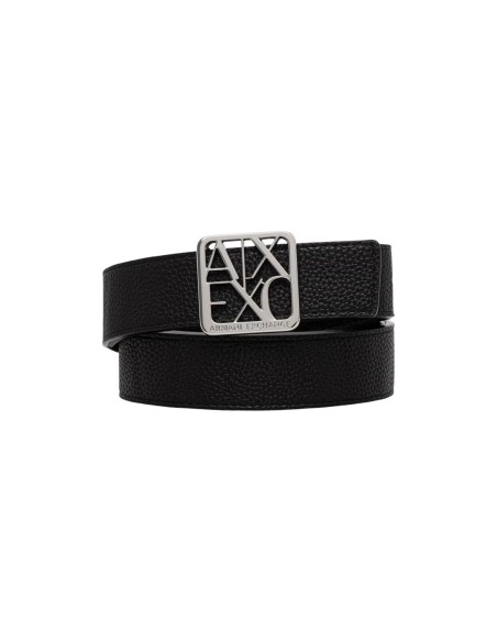 Ceinture satinée Armani Exchange noir femme – Sobriété chic