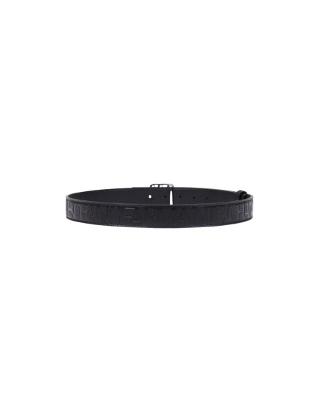 Ceinture satinée Armani Exchange noir femme – Sobriété chic