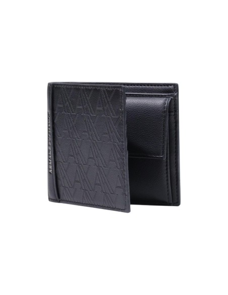 Portefeuille Armani Exchange noir homme – Format compact