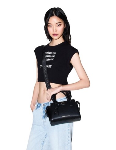 Sac noir compact femme Armani Exchange
