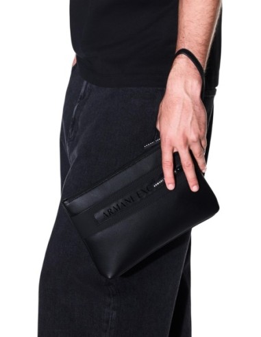 Sac bandoulière noir homme Armani Exchange compact