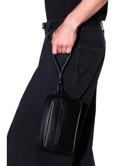 Sac compact Armani Exchange noir homme – Style fonctionnel