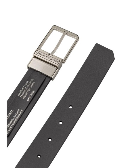 Ceinture cuir Armani Exchange noir homme – Finition soignée