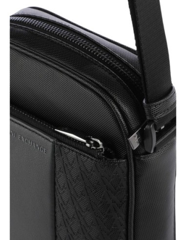 Sac bandoulière noir homme Armani Exchange moleskine