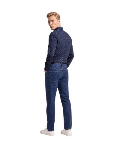 Chemise géométrique Armani Exchange bleu homme – Élégance moderne