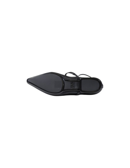 Sandales basses noires femme Armani Exchange cuir