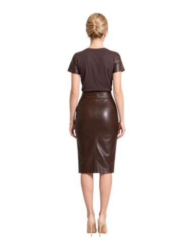 T-shirt moleskine Armani Exchange marron femme – Style texturé