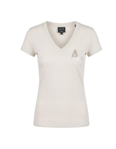 T-shirt Armani Exchange beige femme – Style épuré