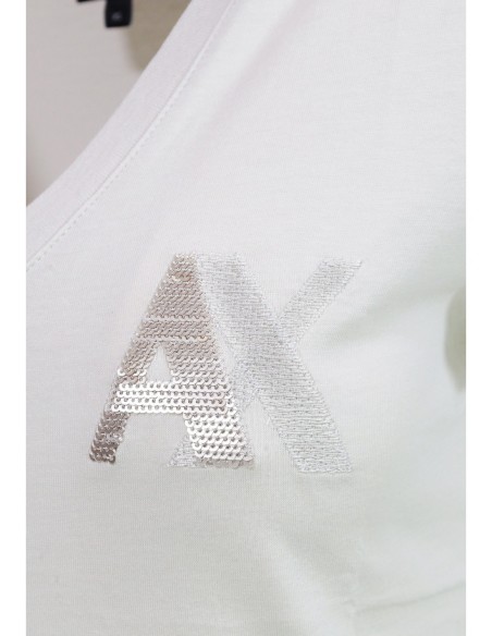 T-shirt Armani Exchange beige femme – Style épuré