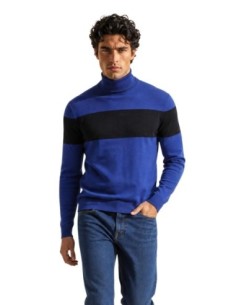 Pull col montant Armani Exchange bleu homme – Style contemporain
