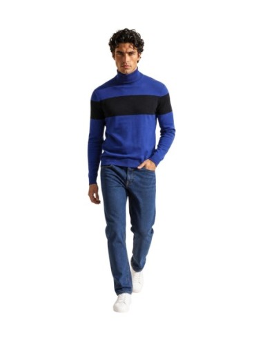 Pull col montant Armani Exchange bleu homme – Style contemporain