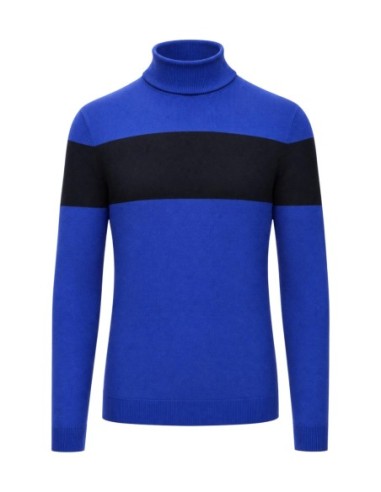 Pull col montant Armani Exchange bleu homme – Style contemporain