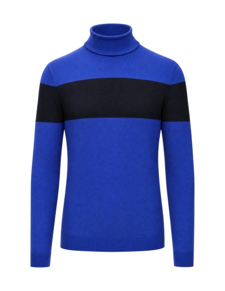 Pull col montant Armani Exchange bleu homme – Style contemporain