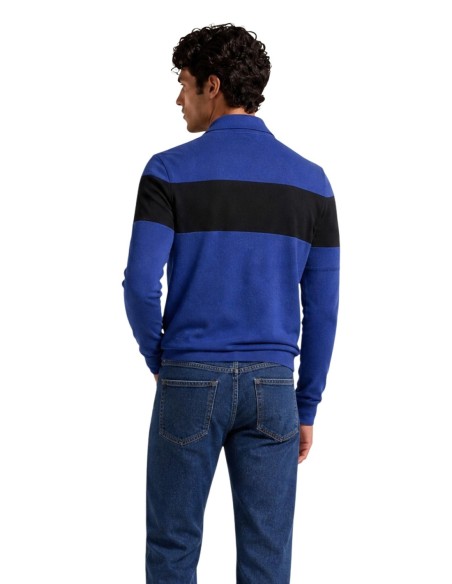 Pull col montant Armani Exchange bleu homme – Style contemporain
