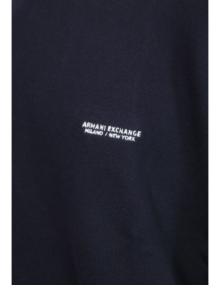 Pull coton Armani Exchange bleu homme – Style essentiel