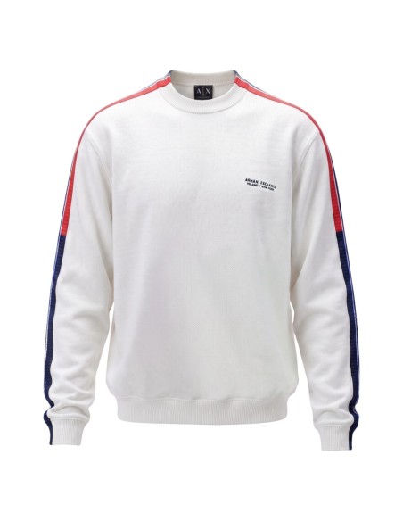Pull coton Armani Exchange blanc homme – Style essentiel