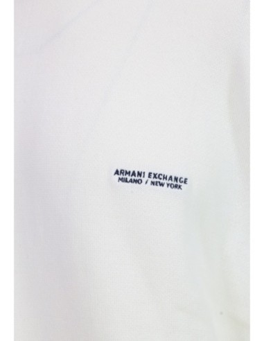 Pull coton Armani Exchange blanc homme – Style essentiel
