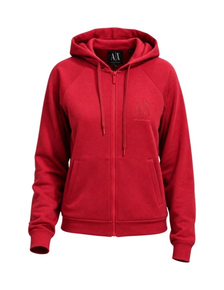 Sweat capuche Armani Exchange rouge femme – Style vibrant