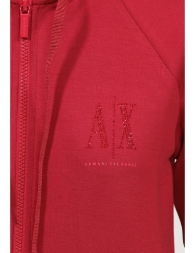 Sweat capuche Armani Exchange rouge femme – Style vibrant