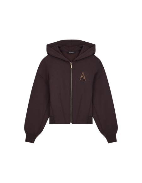 Sweat marron femme Armani Exchange zippé