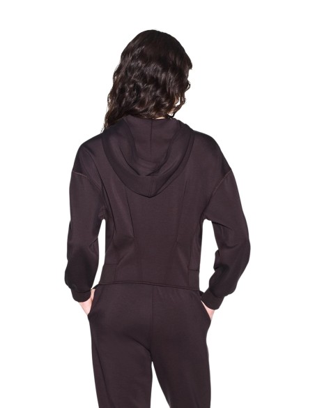 Sweat marron femme Armani Exchange zippé